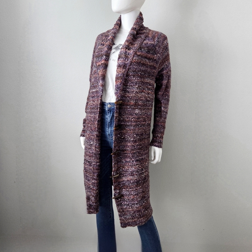 Knox Rose Long Duster Cardigan Knit Sweater, Soft Wool Blend, Size Large/XL